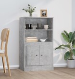 VidaXL Hoge kast 60x35,5x103,5 cm bewerkt hout betongrijs