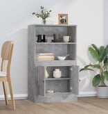 VidaXL Hoge kast 60x35,5x103,5 cm bewerkt hout betongrijs