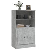 VidaXL Hoge kast 60x35,5x103,5 cm bewerkt hout betongrijs