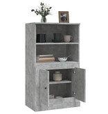 VidaXL Hoge kast 60x35,5x103,5 cm bewerkt hout betongrijs