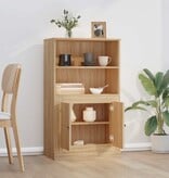 VidaXL Hoge kast 60x35,5x103,5 cm bewerkt hout sonoma eikenkleurig