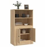VidaXL Hoge kast 60x35,5x103,5 cm bewerkt hout sonoma eikenkleurig