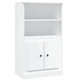 VidaXL Hoge kast 60x35,5x103,5 cm bewerkt hout hoogglans wit