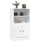 VidaXL Hoge kast 60x35,5x103,5 cm bewerkt hout hoogglans wit