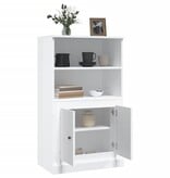 VidaXL Hoge kast 60x35,5x103,5 cm bewerkt hout hoogglans wit