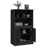 VidaXL Hoge kast 60x35,5x103,5 cm bewerkt hout zwart