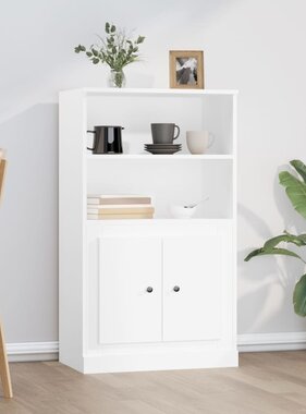 VidaXL Hoge kast 60x35,5x103,5 cm bewerkt hout wit