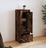 VidaXL Hoge kast 36x35,5x103,5 cm bewerkt hout gerookt eikenkleurig
