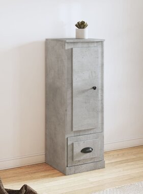VidaXL Hoge kast 36x35,5x103,5 cm bewerkt hout betongrijs