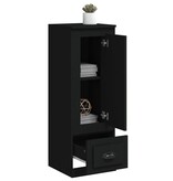 VidaXL Hoge kast 36x35,5x103,5 cm bewerkt hout zwart