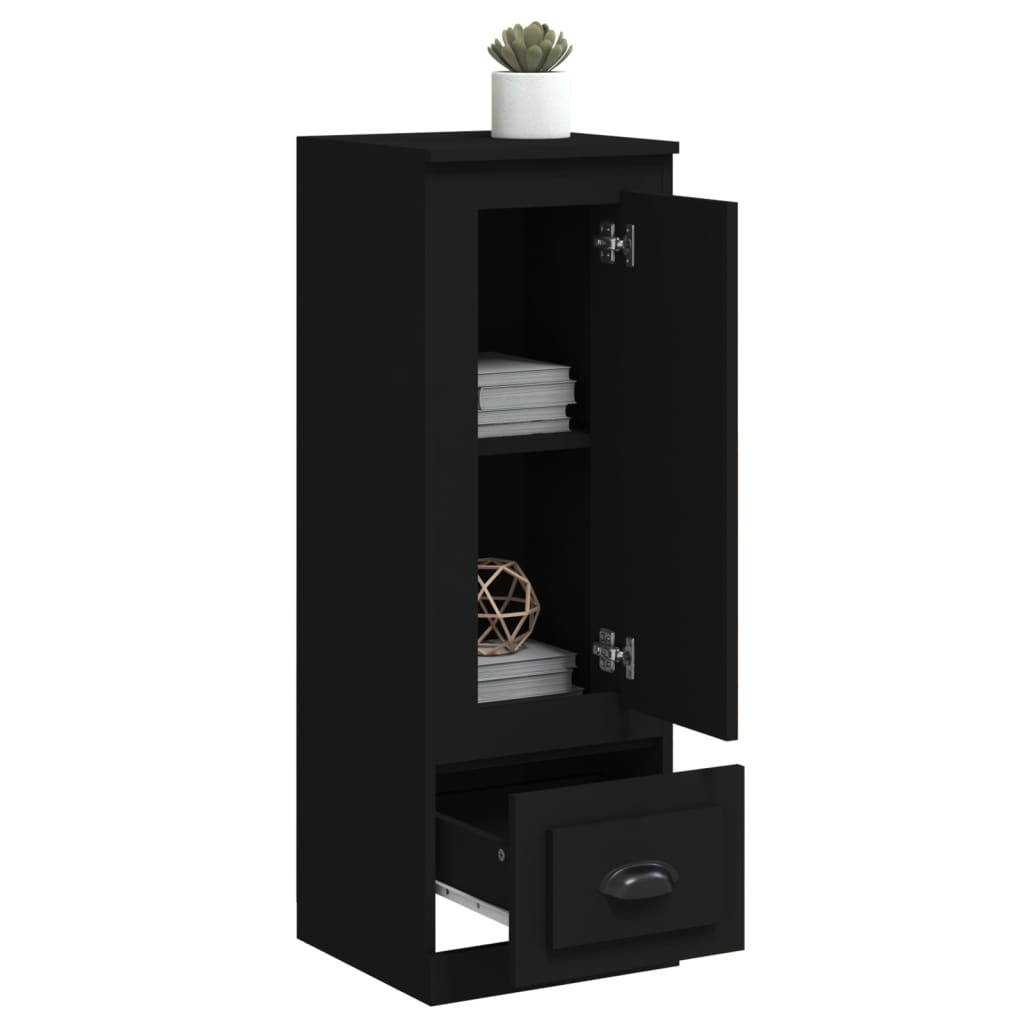 VidaXL Hoge kast 36x35,5x103,5 cm bewerkt hout zwart