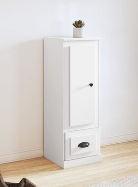 VidaXL Hoge kast 36,35,5x103,5 cm bewerkt hout wit