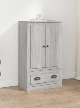 VidaXL Hoge kast 60x35,5x103,5 cm bewerkt hout grijs sonoma eikenkleur