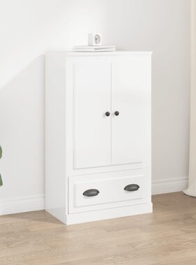 VidaXL Hoge kast 60x35,5x103,5 cm bewerkt hout hoogglans wit