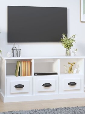 VidaXL Tv-meubel 100x35x50 cm bewerkt hout wit