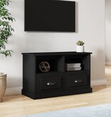 VidaXL Tv-meubel 80x35x50 cm bewerkt hout zwart