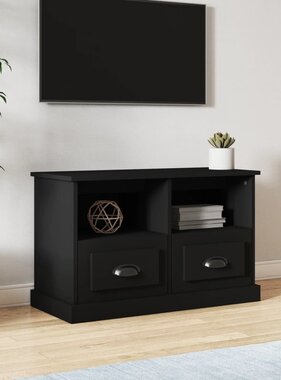 VidaXL Tv-meubel 80x35x50 cm bewerkt hout zwart