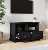VidaXL Tv-meubel 80x35x50 cm bewerkt hout zwart