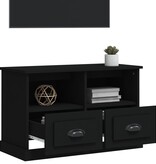 VidaXL Tv-meubel 80x35x50 cm bewerkt hout zwart