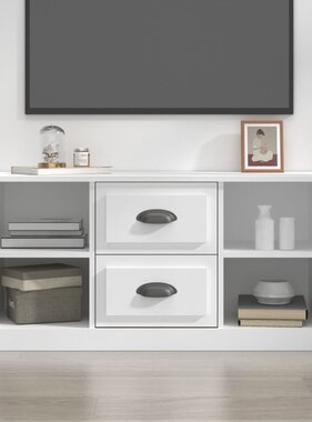 VidaXL Tv-meubel 99,5x35,5x48 cm bewerkt hout wit
