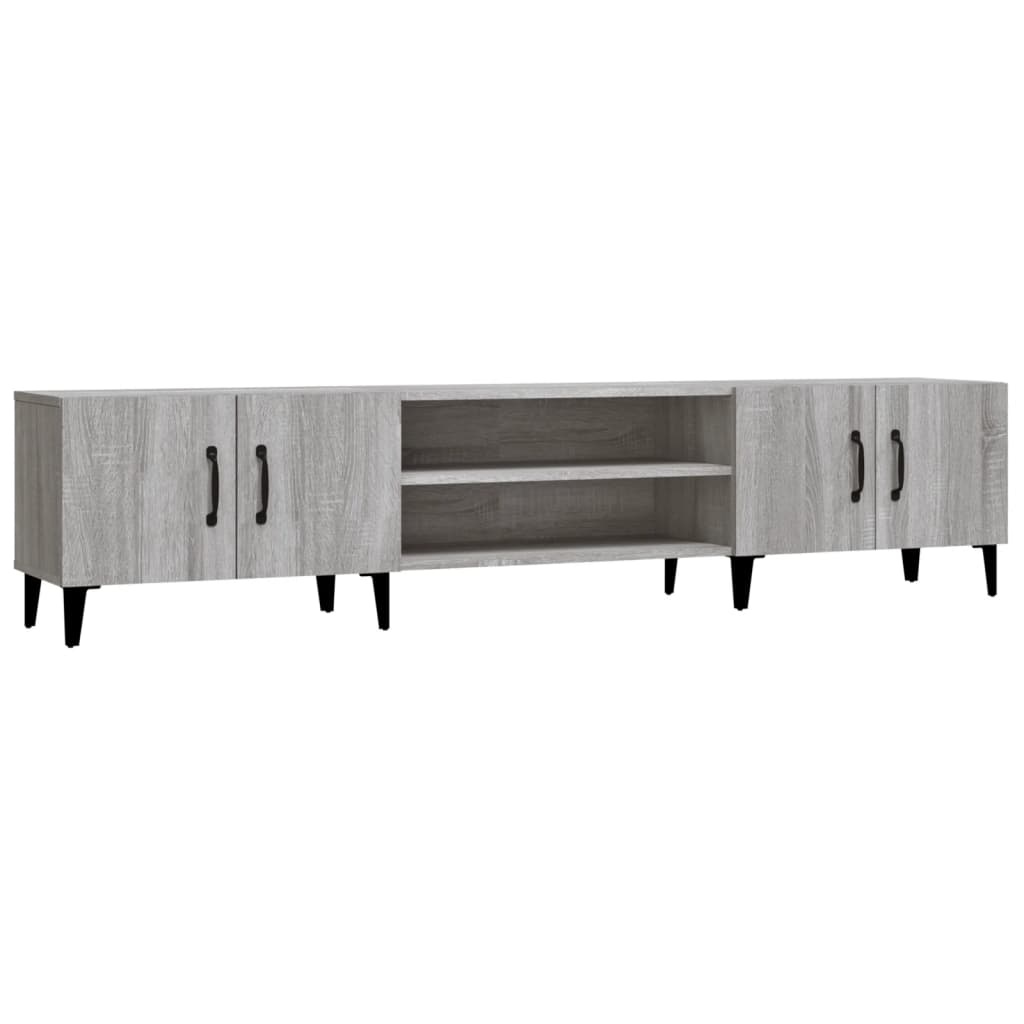 VidaXL Tv-meubel 180x31,5x40 cm bewerkt hout grijs sonoma eikenkleurig