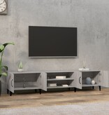 VidaXL Tv-meubel 180x31,5x40 cm bewerkt hout grijs sonoma eikenkleurig