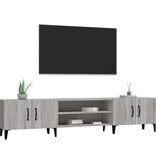 VidaXL Tv-meubel 180x31,5x40 cm bewerkt hout grijs sonoma eikenkleurig