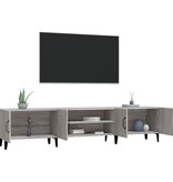 VidaXL Tv-meubel 180x31,5x40 cm bewerkt hout grijs sonoma eikenkleurig