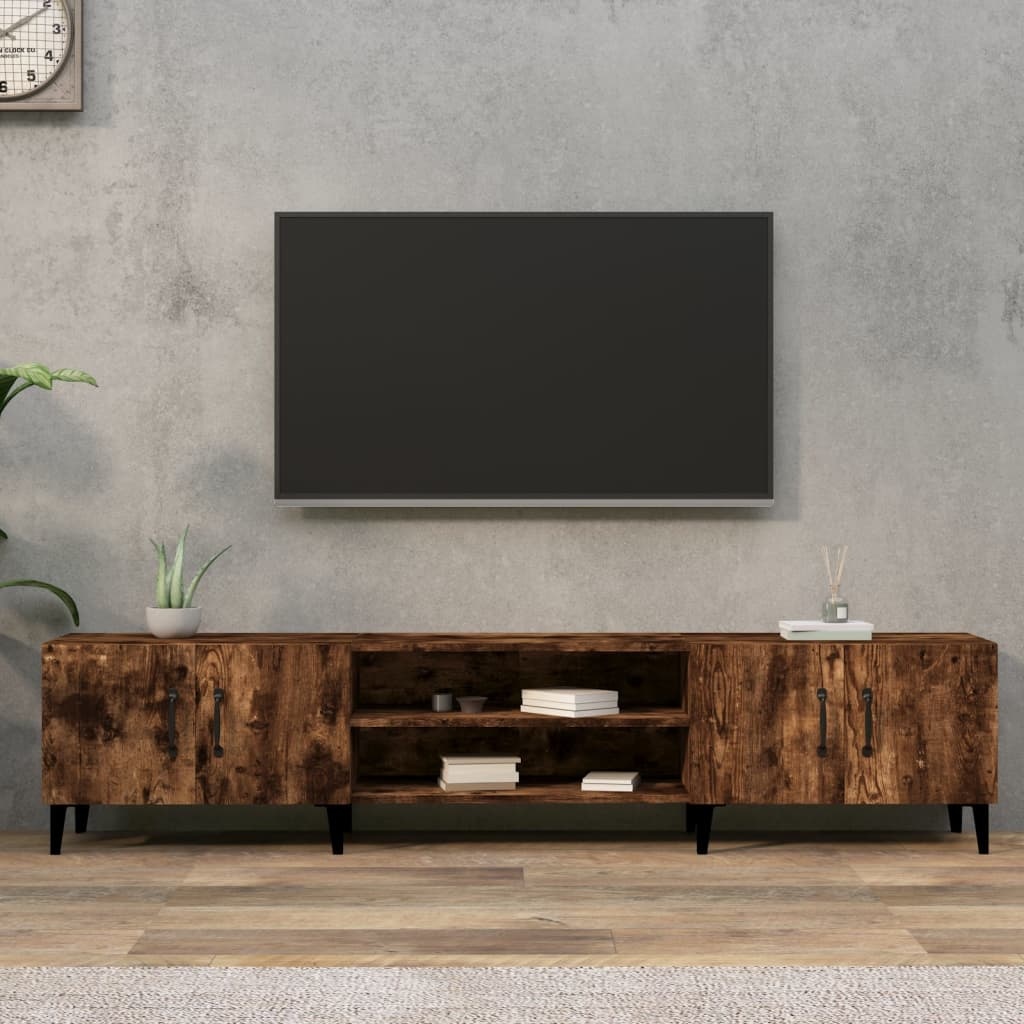 VidaXL Tv-meubel 180x31,5x40 cm bewerkt hout gerookt eikenkleurig