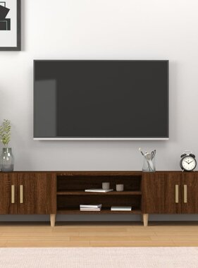 VidaXL Tv-meubel 180x31,5x40 cm bewerkt hout bruin eikenkleur