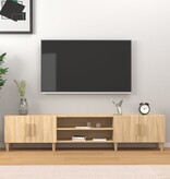 VidaXL Tv-meubel 180x31,5x40 cm bewerkt hout sonoma eikenkleurig