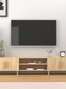VidaXL Tv-meubel 180x31,5x40 cm bewerkt hout sonoma eikenkleurig