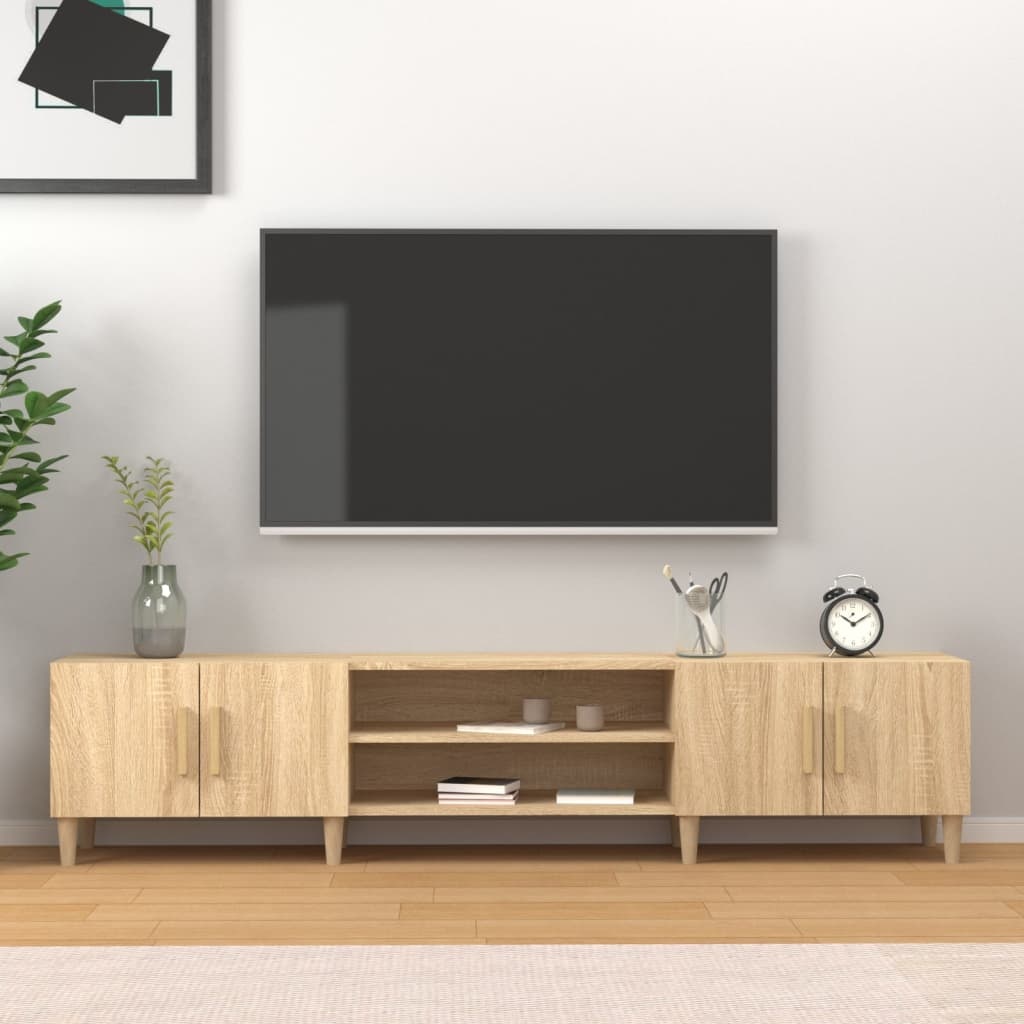 VidaXL Tv-meubel 180x31,5x40 cm bewerkt hout sonoma eikenkleurig