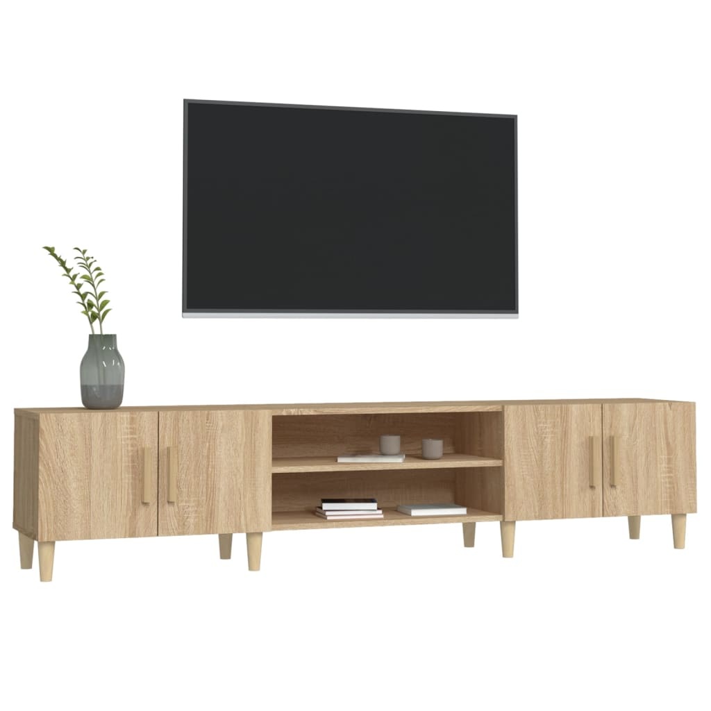 VidaXL Tv-meubel 180x31,5x40 cm bewerkt hout sonoma eikenkleurig