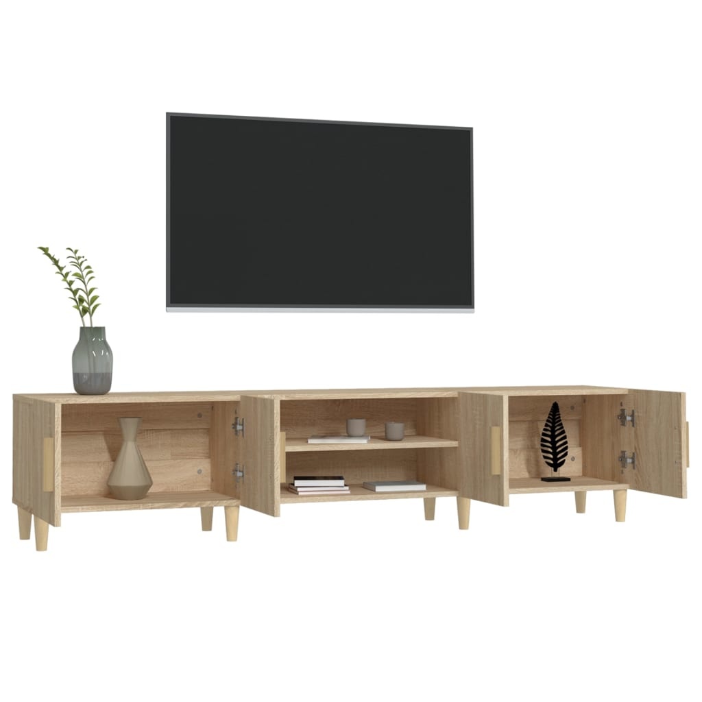 VidaXL Tv-meubel 180x31,5x40 cm bewerkt hout sonoma eikenkleurig