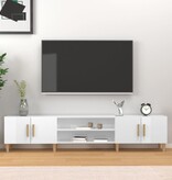 VidaXL Tv-meubel 180x31,5x40 cm bewerkt hout hoogglans wit
