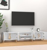 VidaXL Tv-meubel 180x31,5x40 cm bewerkt hout hoogglans wit