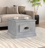 VidaXL Salontafel 50x50x35 cm bewerkt hout betongrijs