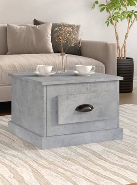 VidaXL Salontafel 50x50x35 cm bewerkt hout betongrijs