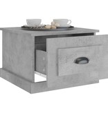 VidaXL Salontafel 50x50x35 cm bewerkt hout betongrijs