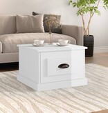 VidaXL Salontafel 50x50x35 cm bewerkt hout hoogglans wit