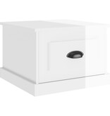 VidaXL Salontafel 50x50x35 cm bewerkt hout hoogglans wit