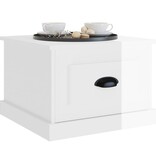 VidaXL Salontafel 50x50x35 cm bewerkt hout hoogglans wit