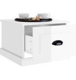 VidaXL Salontafel 50x50x35 cm bewerkt hout hoogglans wit
