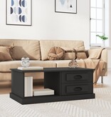 VidaXL Salontafel 90x50x35 cm bewerkt hout zwart