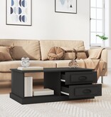 VidaXL Salontafel 90x50x35 cm bewerkt hout zwart
