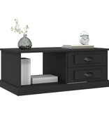 VidaXL Salontafel 90x50x35 cm bewerkt hout zwart