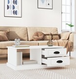 VidaXL Salontafel 90x50x35 cm bewerkt hout wit