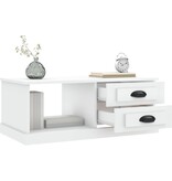 VidaXL Salontafel 90x50x35 cm bewerkt hout wit