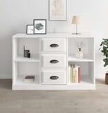 VidaXL Dressoir 104,5x35,5x67,5 cm bewerkt hout wit
